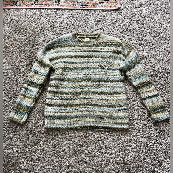 BDG Urban Outfitters Striped Textured Wool Blend Slouchy Sweater Women's Size S - Picture 6 of 12